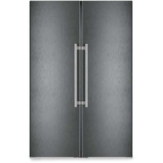 Liebherr XRFBS5295 665L No Frost Freestanding Side by Side Fridge Freezer with Ice Maker in Black Steel