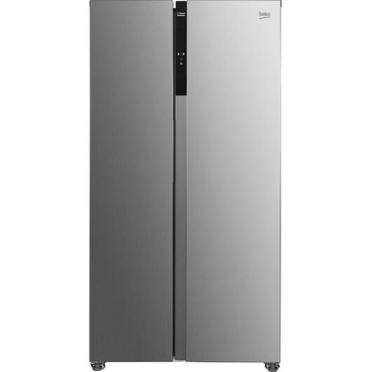 BEKO Frost Free ASL1532PX American-Style Fridge Freezer - Brushed Steel