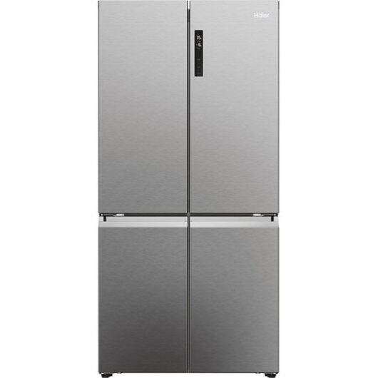 HAIER HCR5919ENMP American-Style Fridge Freezer - Platinum Inox