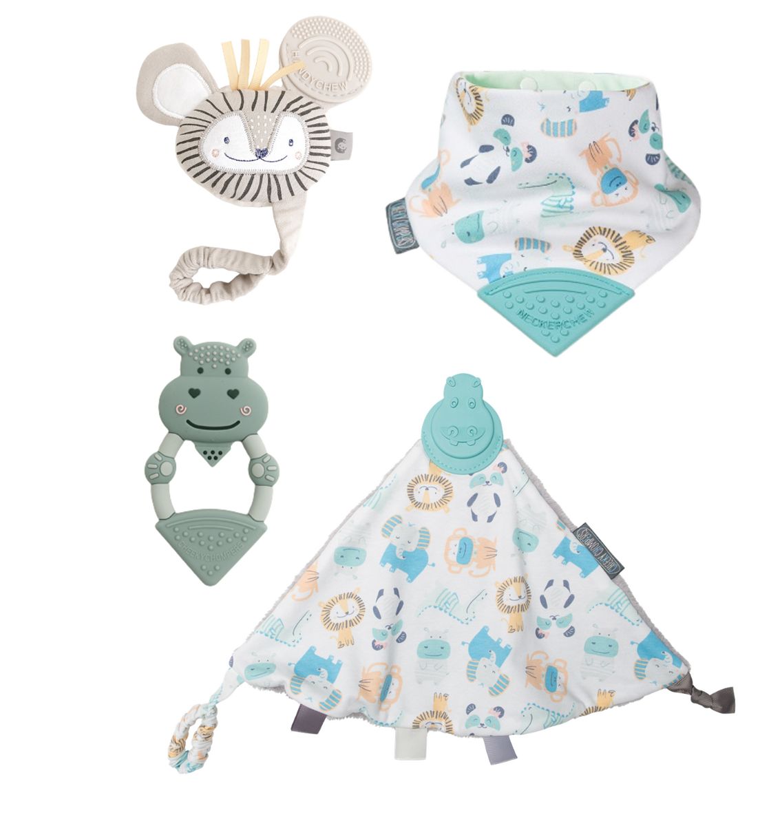 Cheeky Chompers Comfort & Chew Baby Teething Gift Set - Cheeky Animals