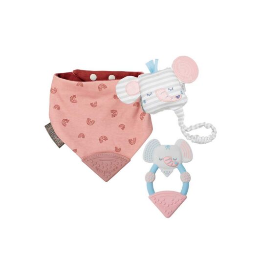 Cheeky Chompers Teething Baby Gift Bundle - Rainbow Rose