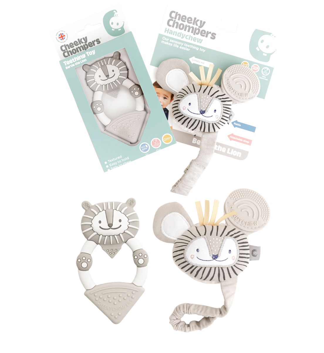 Cheeky Chompers Teething Toy Pack - Bertie The Lion