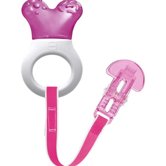 MAM Mini Cooler & Clip Teether Pink