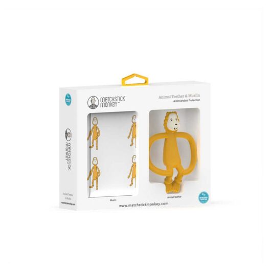 Matchstick Monkey Lion Teether & Muslin